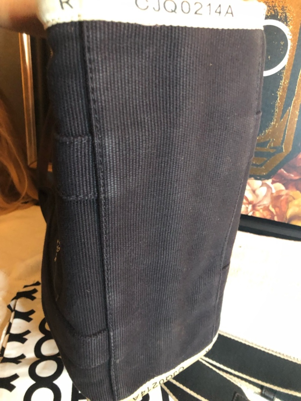 Marc Jacobs Black Canvas 'The Tote Bag' with Removable Strap - Picture 6 of 12